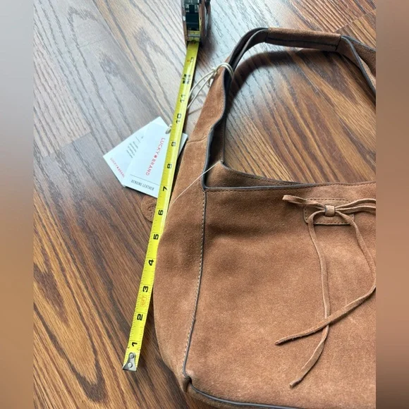 Lucky Brand Classic Brown Suede Shoulder Bag NWT - Picture 5 of 11